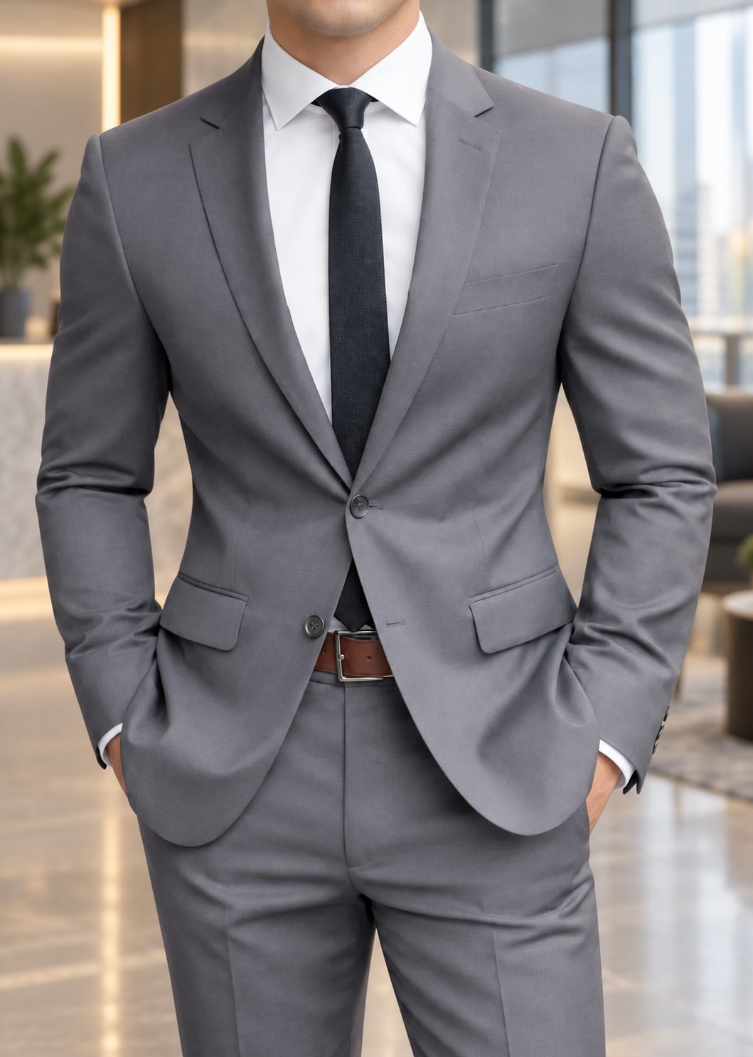 Terno Italiano Slim Cinza/chumbo