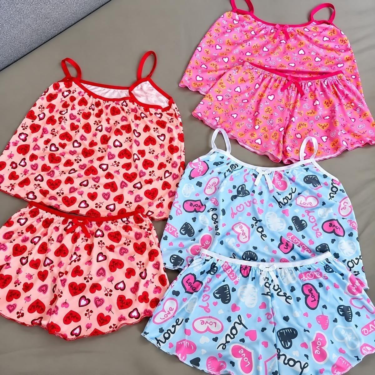 Kit com 3 Baby Doll Conjunto Feminino
