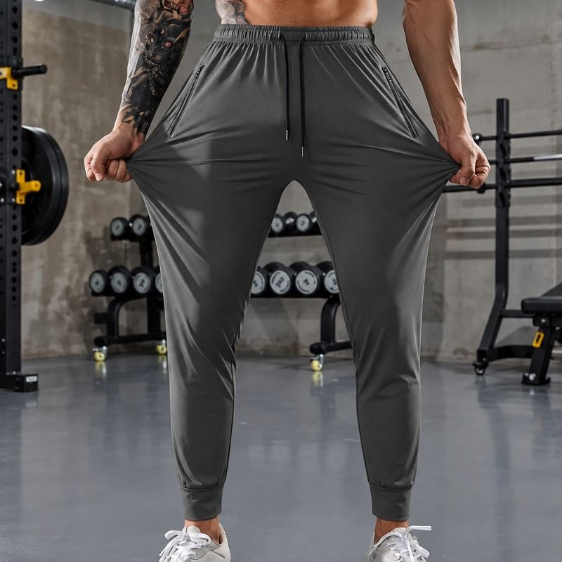 Calça Masculina Tactel Jogger Esportiva Academia Slim Treino Preto Tactel (P ao G3)