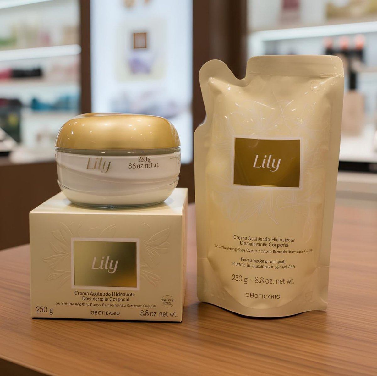 Combo Creme Acetinado Hidratante Desodorante Corporal Lily 2