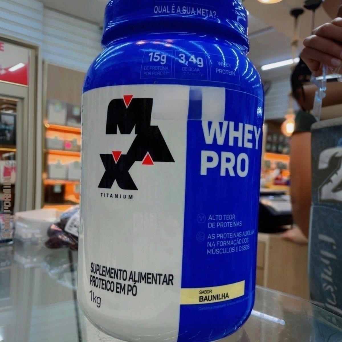 Whey Pro Max Titanium 1kg Baunilha