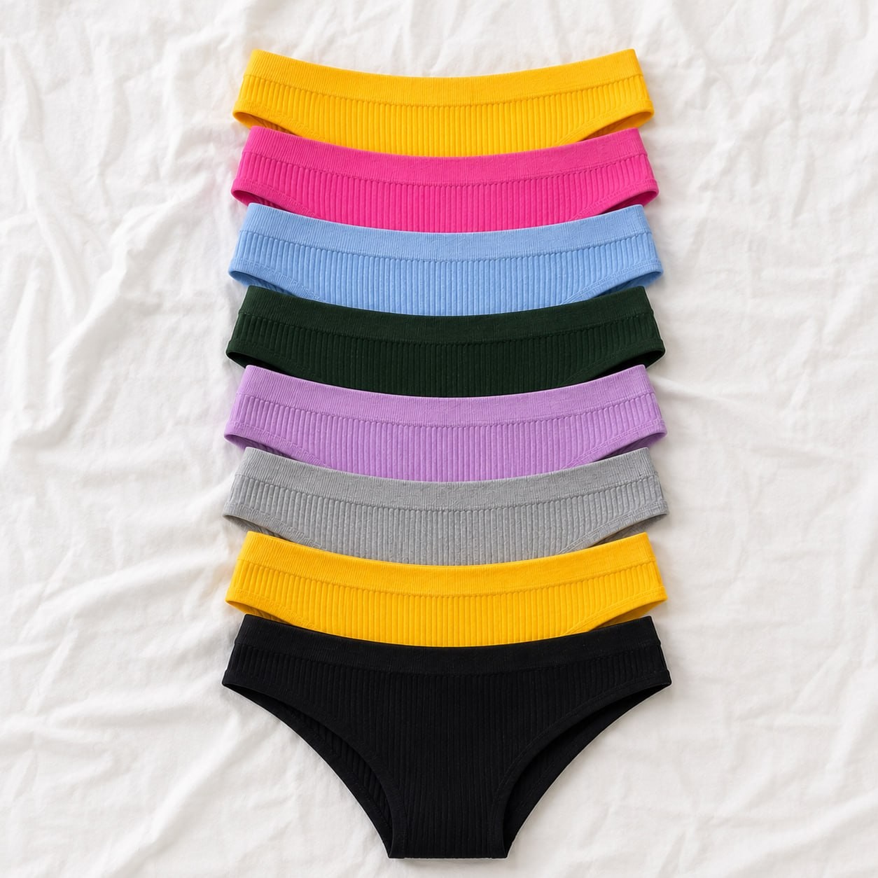 Kit 10 Calcinhas Tanga Canelada Básica