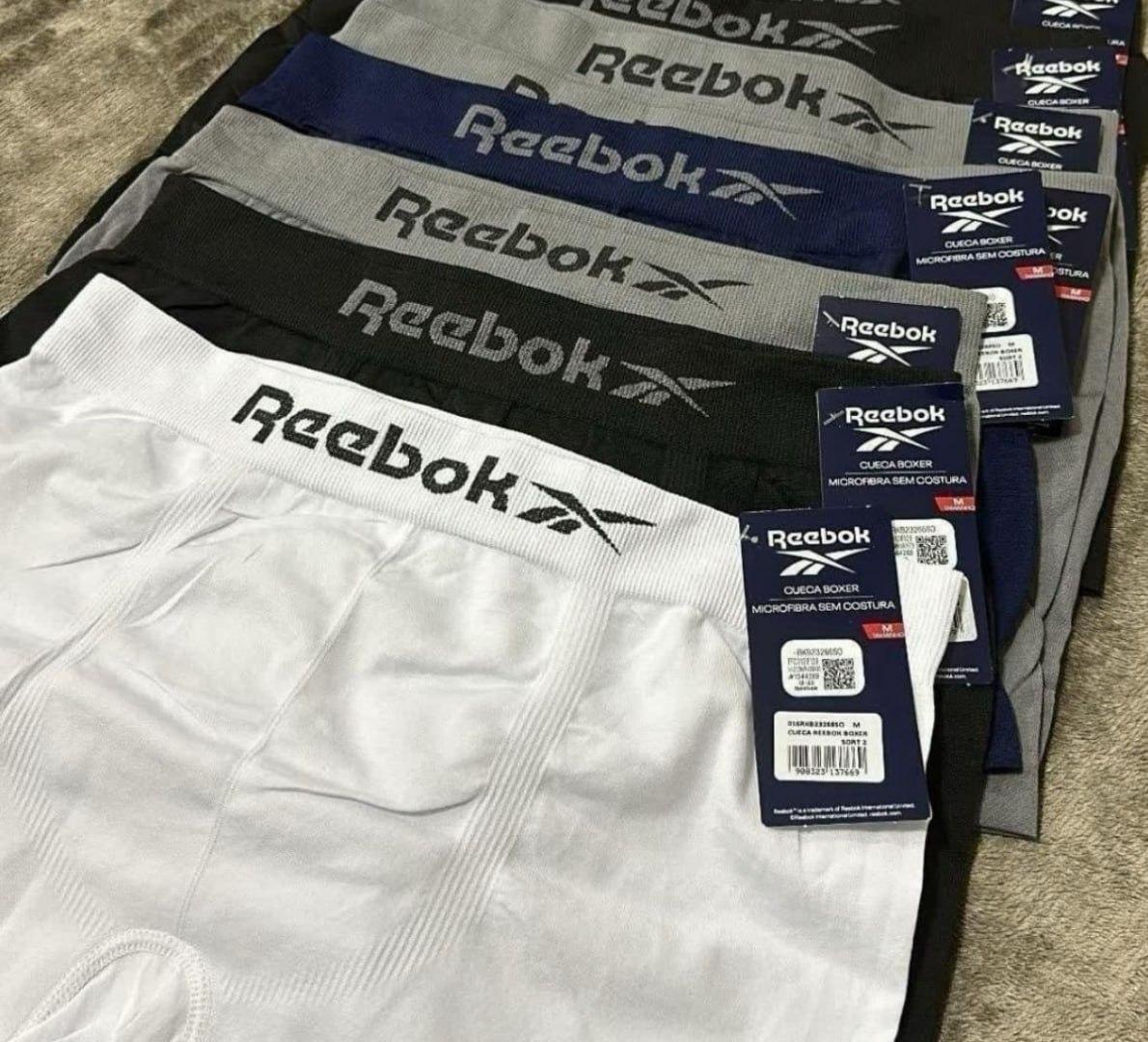 Kit 6 Cuecas Boxer Classic Reebok Microfibra Luxo Original