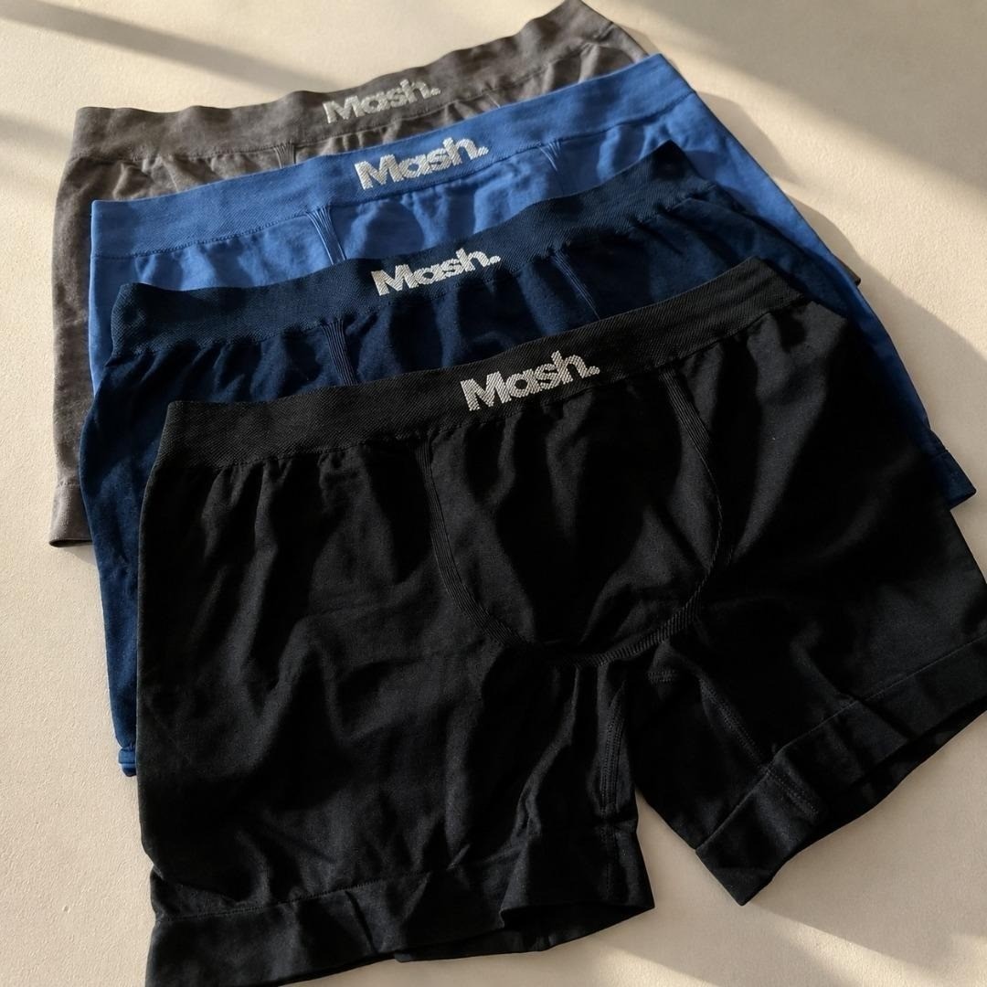 Kit Com 4 Cuecas Boxer Microfibra Mash Box Sem Costura (P ao GG)