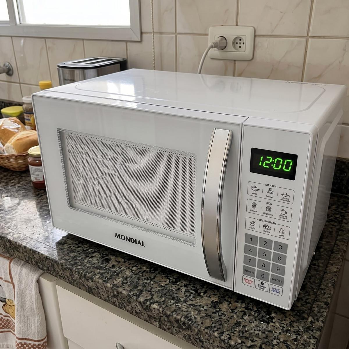 MONDIAL Micro-Ondas, Branco, 1200W, 110V - MO-01-21-W