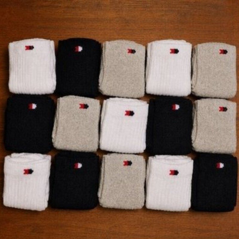 Kit 15 Pares Meias Sport Algodão Cano Médio Sandrini Confort Sortidos 39-43