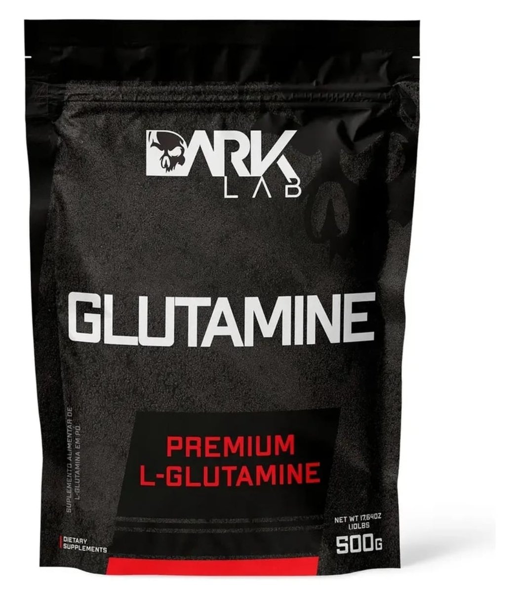 Glutamina L-glutamine 500g Refil Dark Lab Sabor Sem Sabor