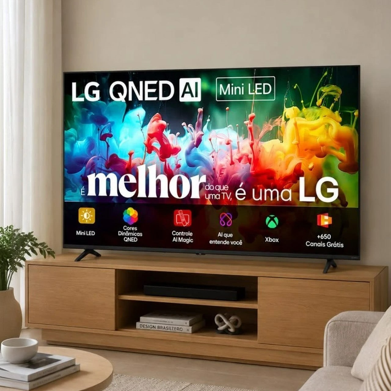 Smart TV 4K 55" LG QNED Mini LED AI QNED70 2026 55QNED70BSA