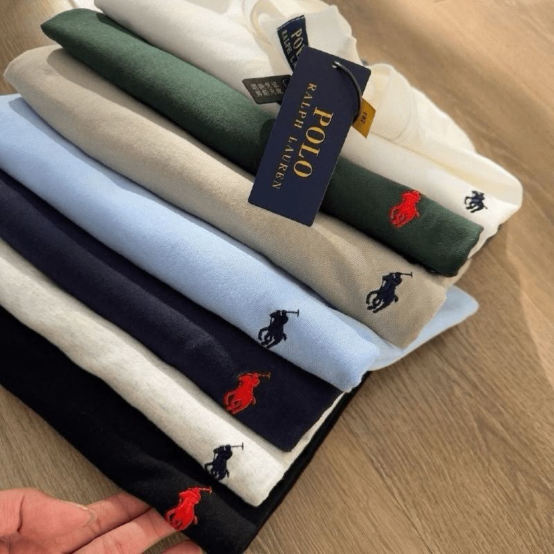 Camiseta Ralph Lauren Preta Basica Masculina Lisa Algodão (P ao G1)