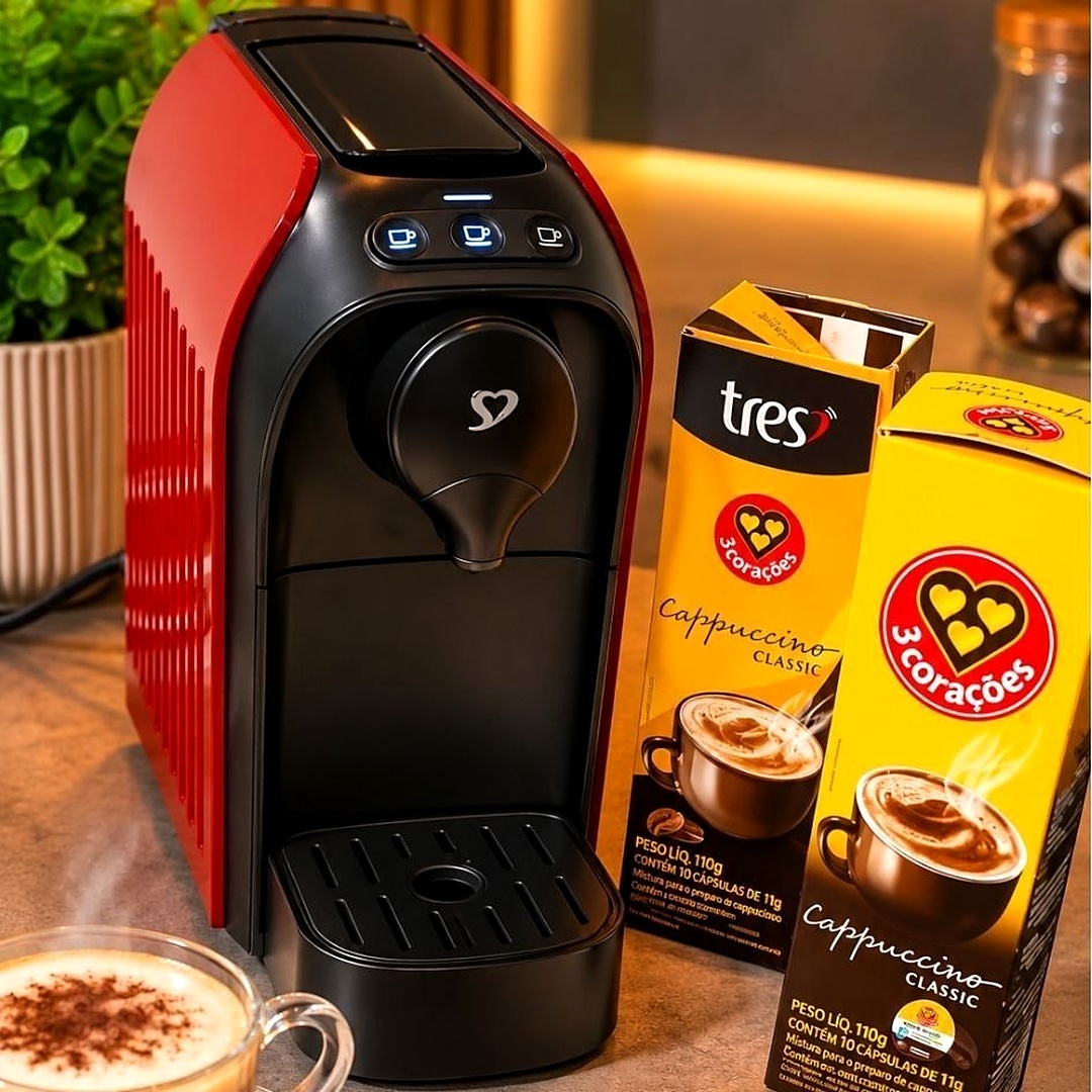 ☕ Cafeteira Espresso e Multibebida 3 Corações Três Passione 127V