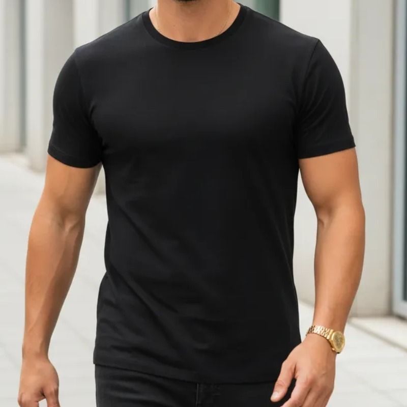 Camiseta Básica Masculina Algodão Lisa Malha Peruana Premium (P ao G1)