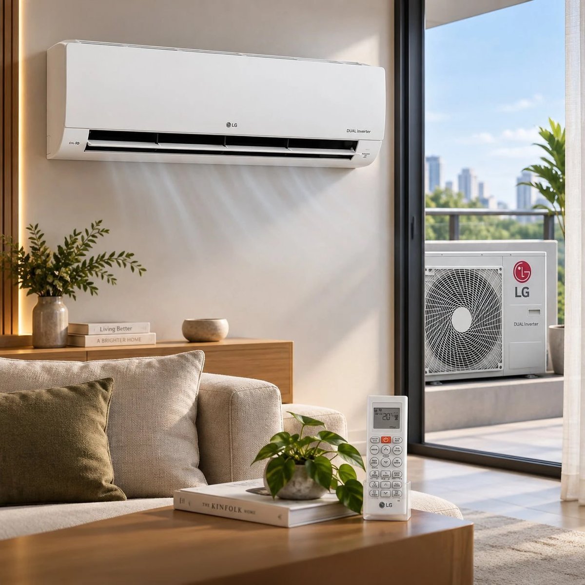 Ar Condicionado LG DUAL Inverter Voice 30000 BTU/h Quente e Frio S4NW30L43FA.EB2GAMZ - 220 Volts