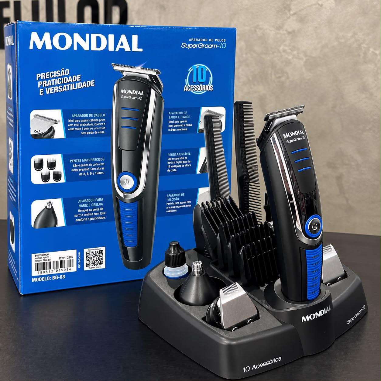 Aparador De Pelos Super Groom 10 Mondial 127/220v