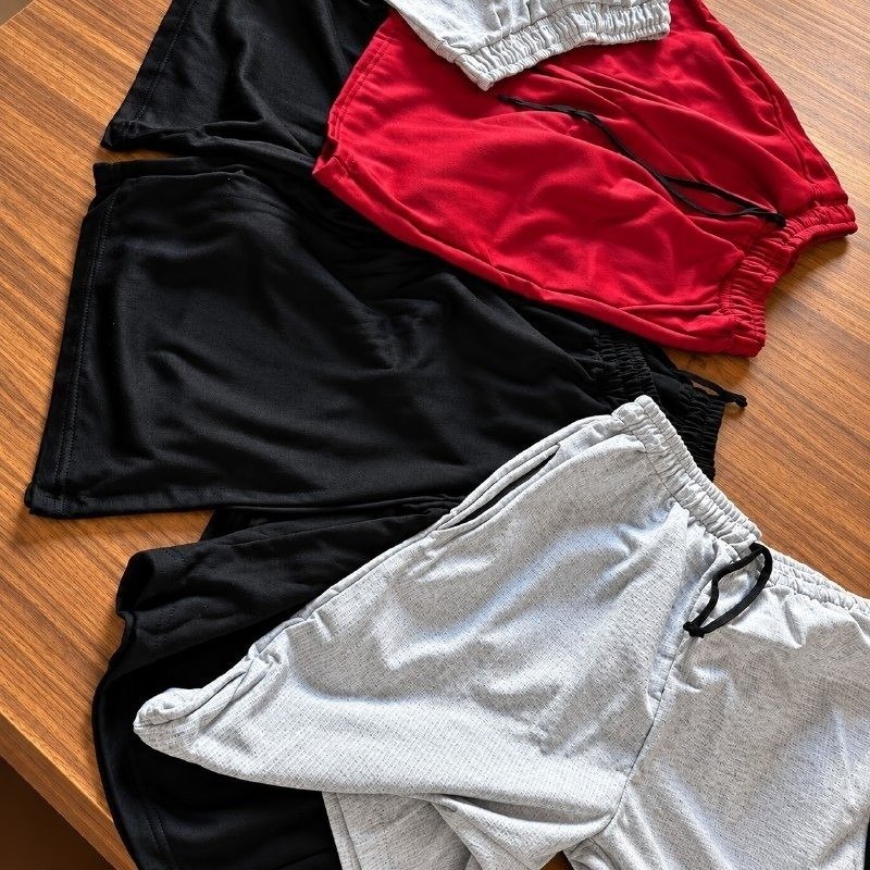 Kit 5 Bermuda Short Moletom Masculino Bolso Academia Corrida (P ao GG)