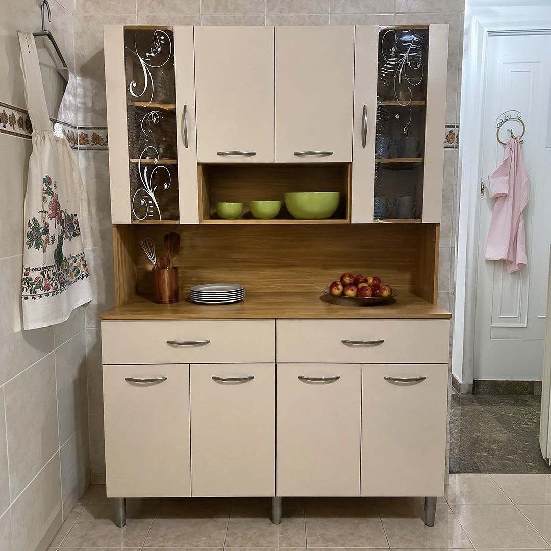 Armário De Cozinha 8 Portas 2 Gavetas Freijó/soft Ajwt