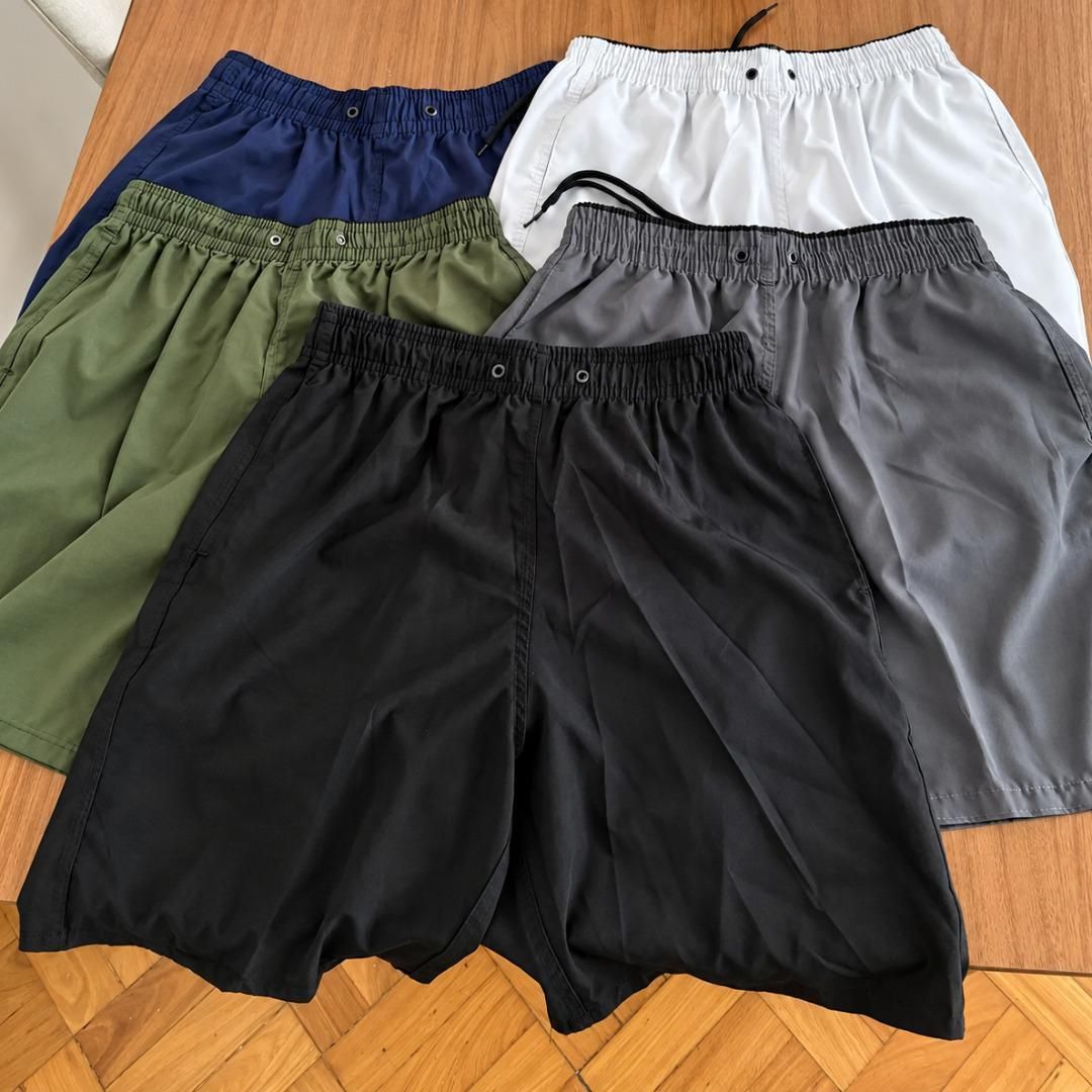 Kit 5 Bermuda Masculino Academia Praia C/ Lycra Tactel (P ao GG)