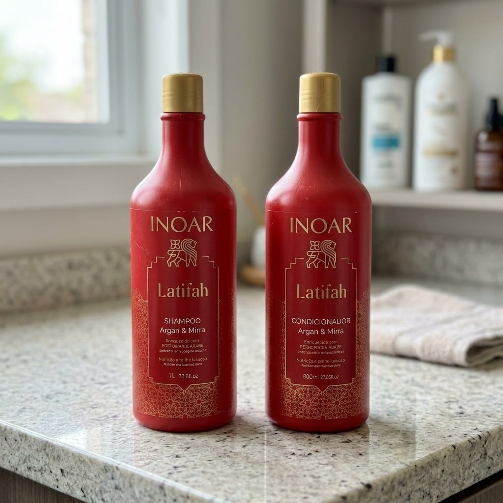Inoar, Kit Latifah Shampoo 1L e Condicionador 800ml Argan e Mirra