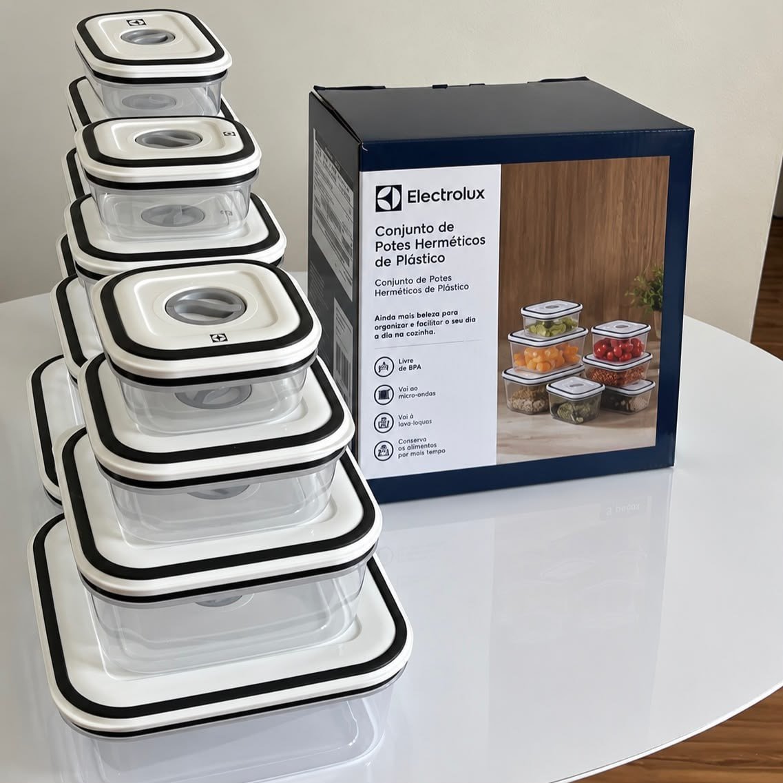 Electrolux, Pote Hermetico, 12 unidades, A23122901, cinza