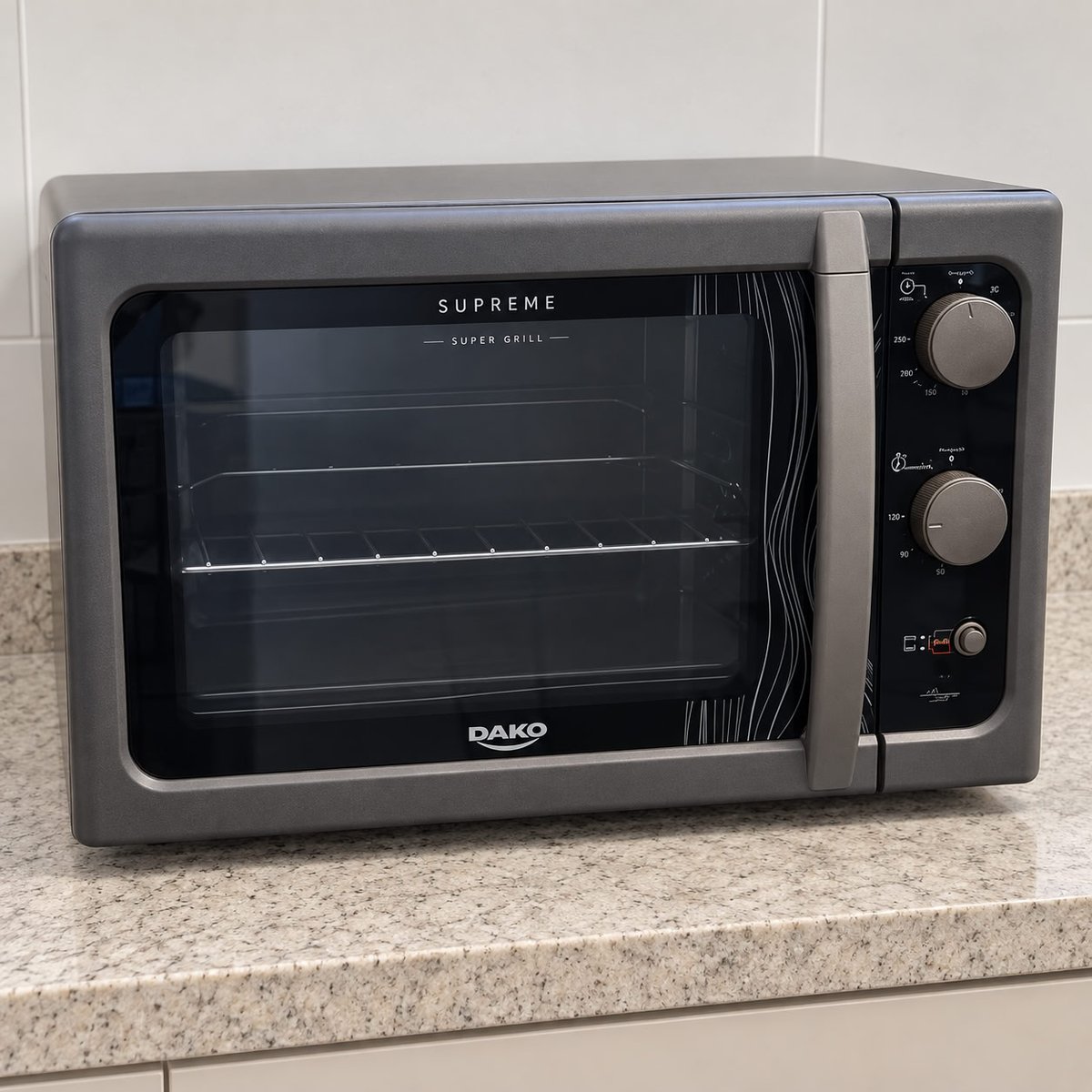 Forno de bancada elétrico Dako Supreme Preto 44 litros com grill dourador - 127v