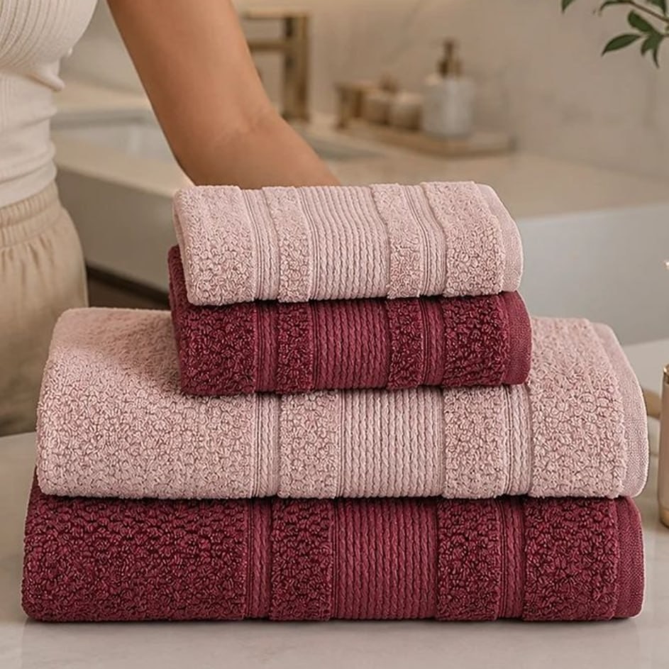 Jogo de Toalhas Buddemeyer Bella Extra Soft Banho Rosa/Rosa Claro 4 peças