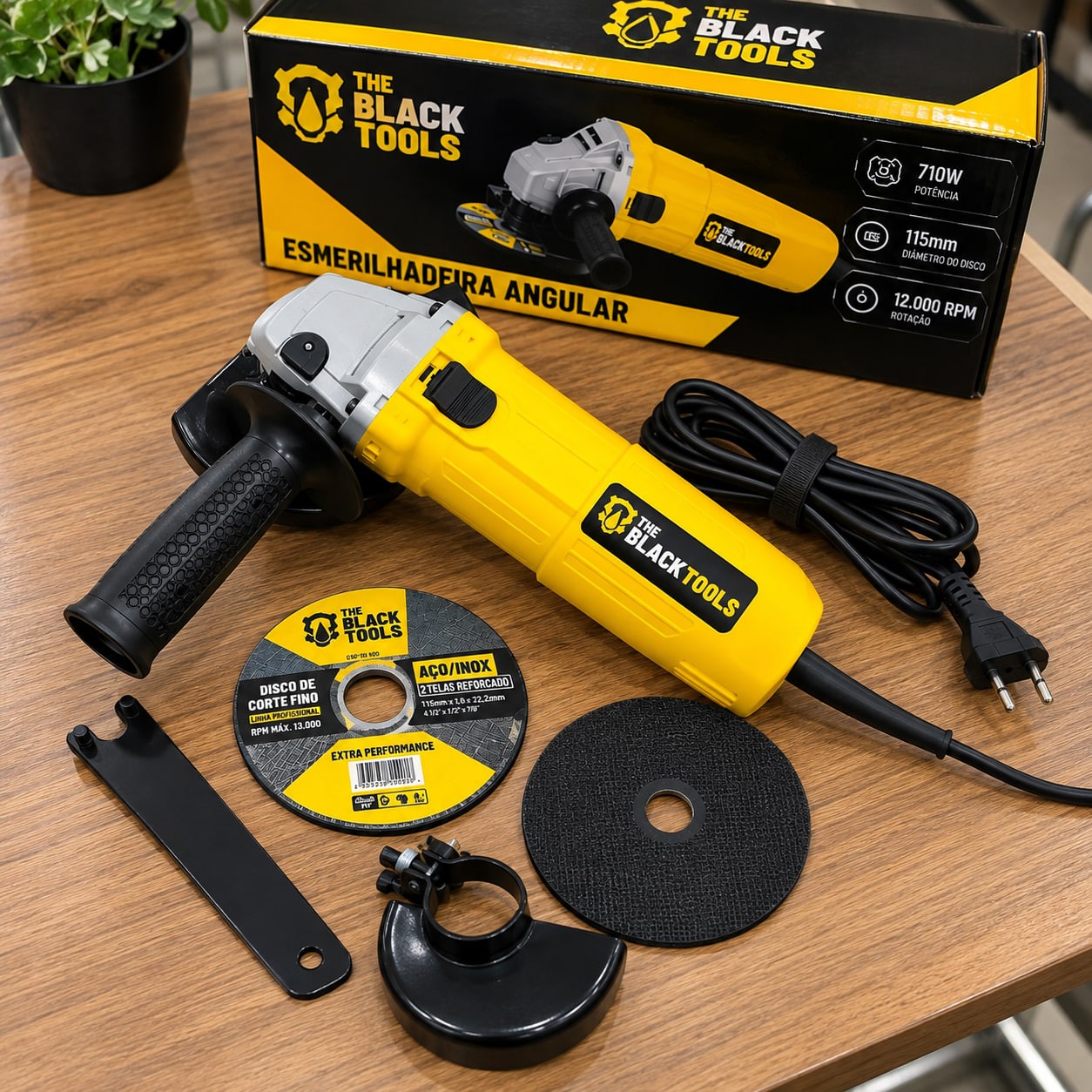 Esmerilhadeira Lixadeira Angular 4.1/2 11000rpm 780w The Black Tools