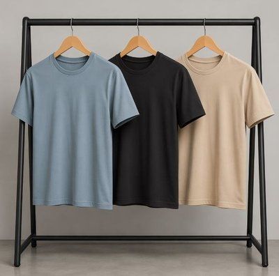 Kit 3 Camisetas Básica Masculina Unissex Lisa 100% Algodão