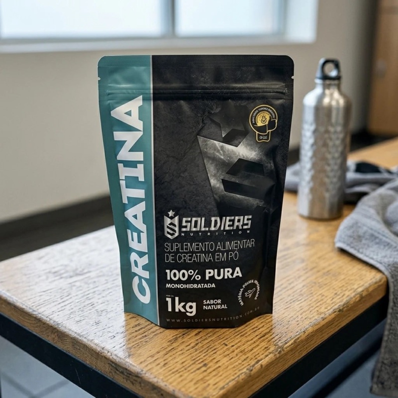 Creatina 1kg Suplemento Monohidratada em pó 100% Pura - Soldiers Nutrition