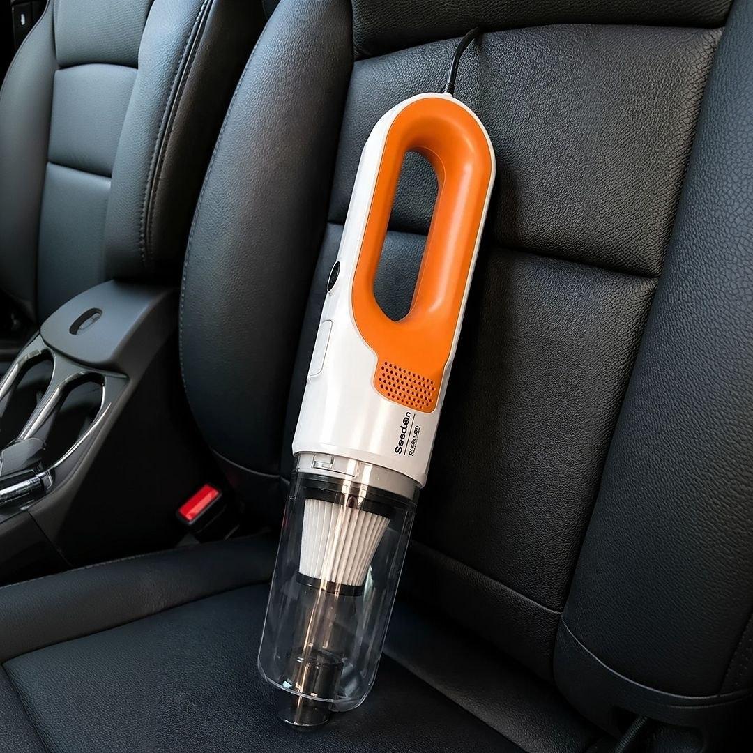 Aspirador D Pó Automotivo Portátil Seedon 180w Laranja 12v