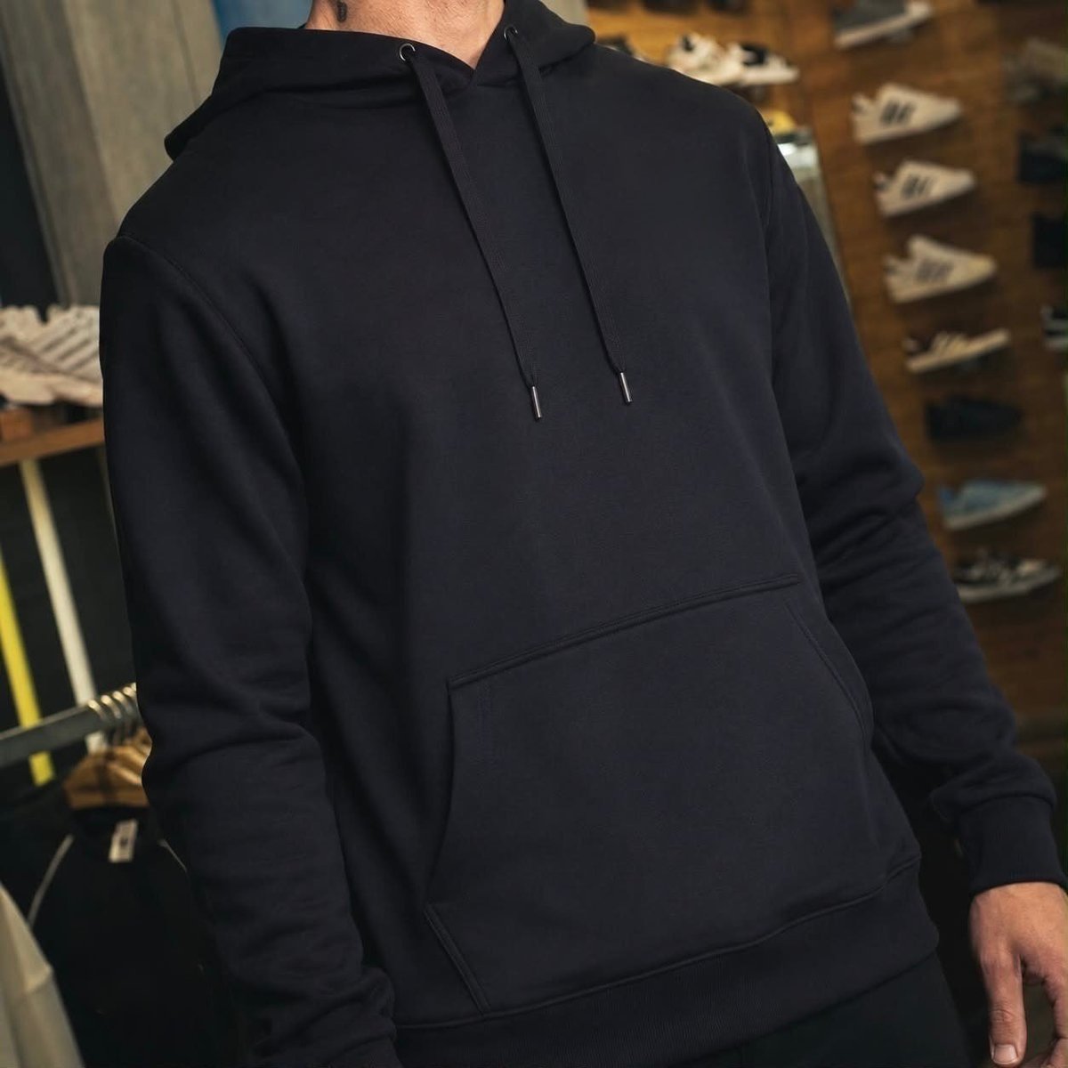 Blusa Moletom Canguru Liso Básico Premium Várias Cores Gg Preto