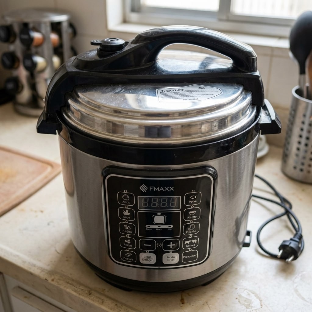 Panela De Pressão Elétrica Digital 6l, Fmaxx, Inox 1000w