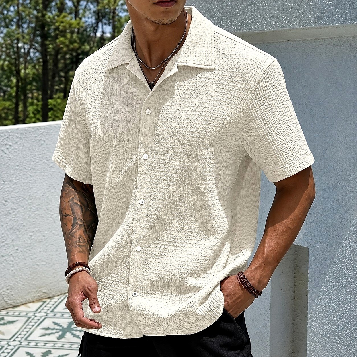 👕 Camisa Texturizada Old Money