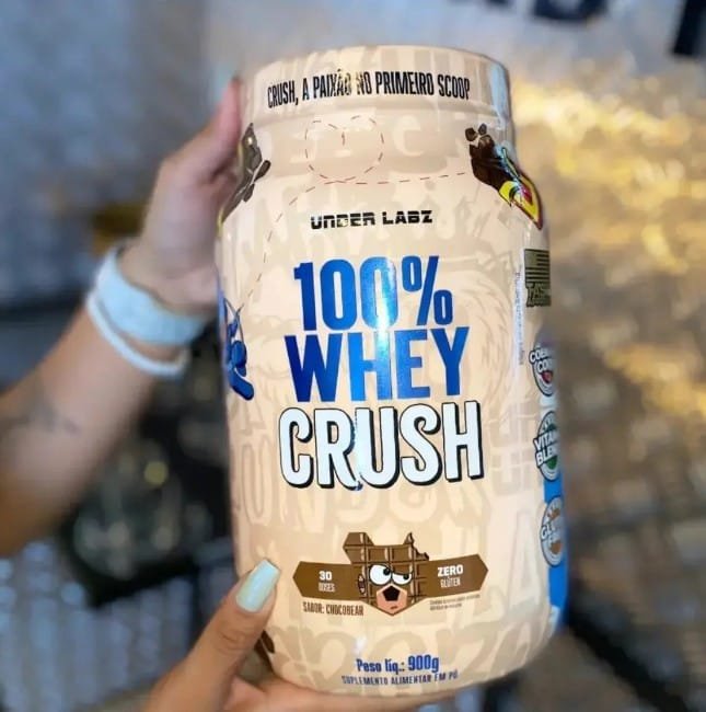 100% Whey Crush Under Labz Concentrado Coenzima Q10 Bcaa's