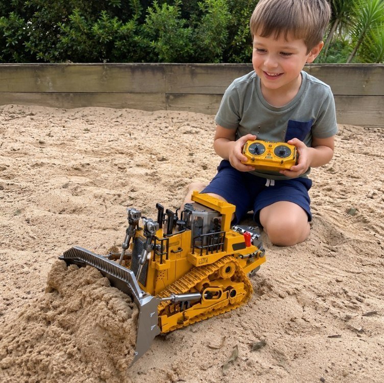 Bulldozer de Controle Remoto 2,4 Ghz - - Caminhão de Construção de Controle Remoto