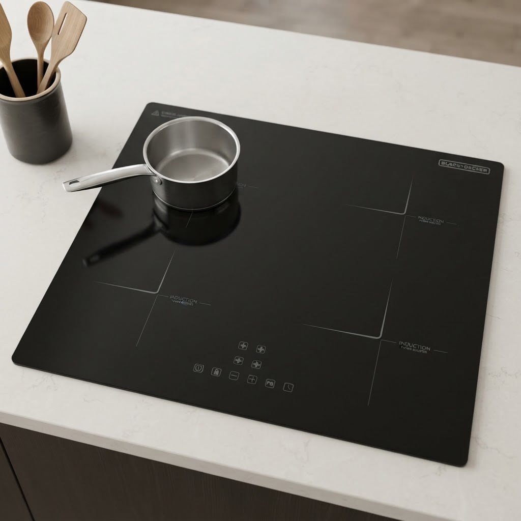 Cooktop de Indução Black+Decker 4 Bocas para Embutir com Power Booster