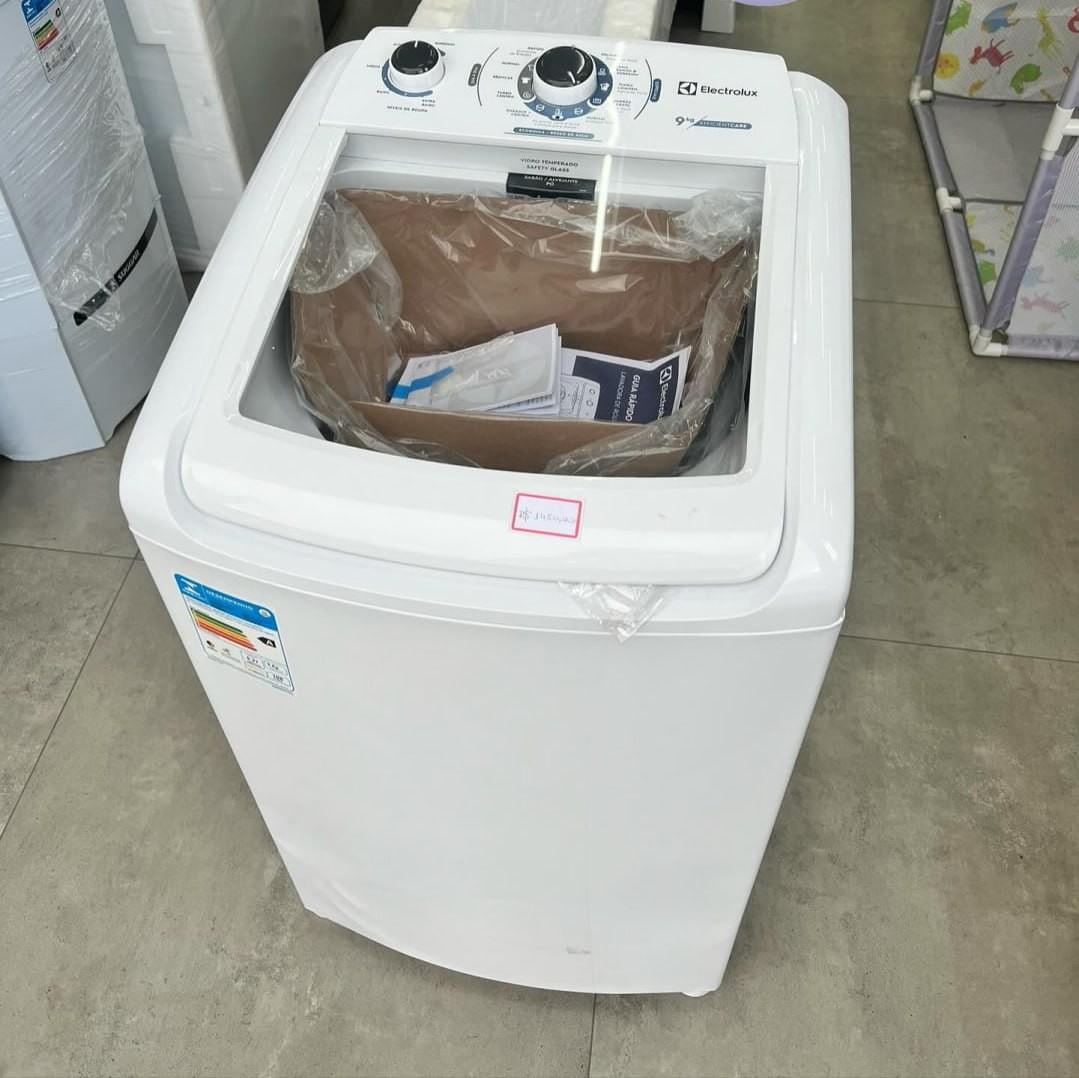 Lavadora de Roupas Electrolux 9kg 10 Programas de Lavagem Branco Efficient Care LED09 - 110V