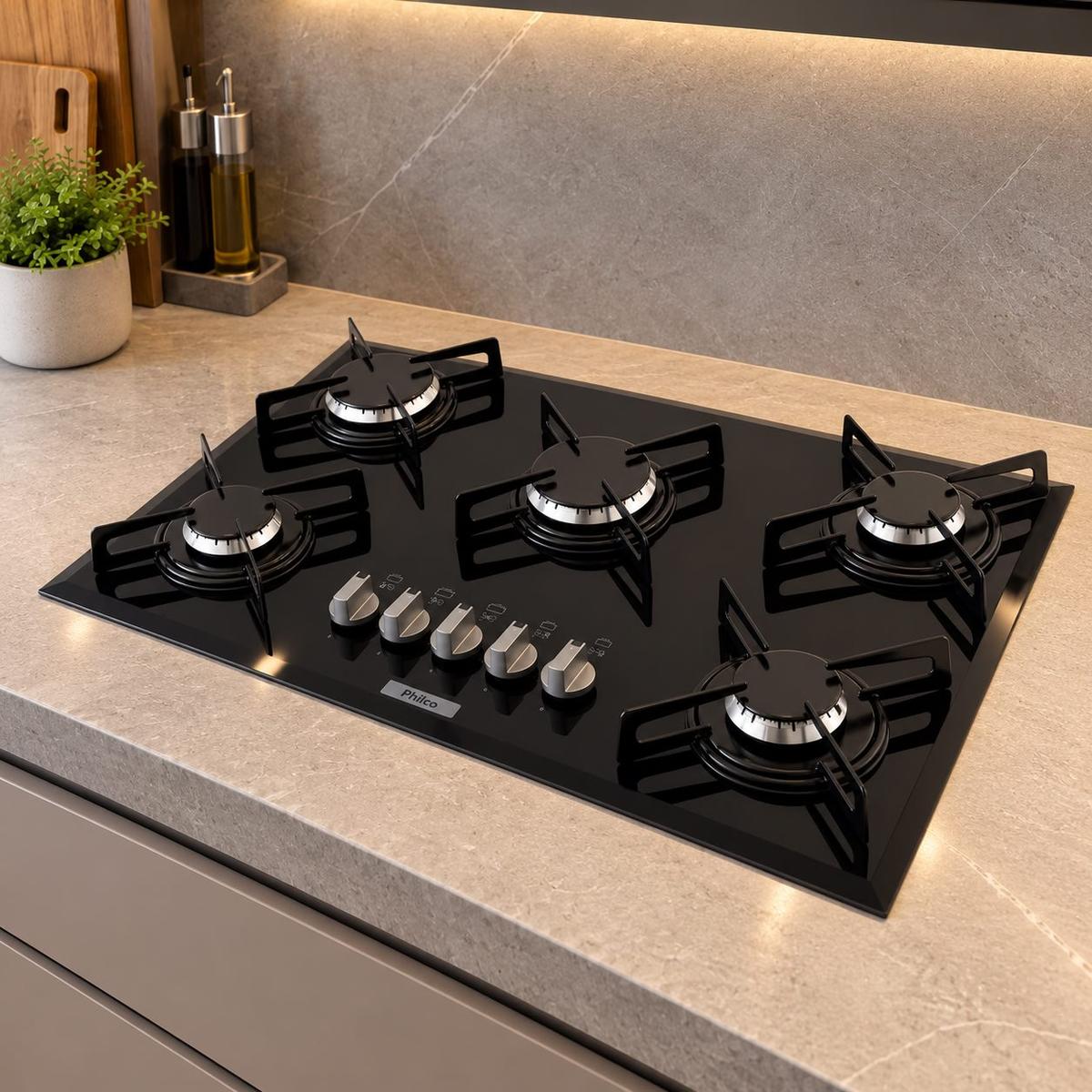 Cooktop a Gás Philco 5 Queimadores Cook Chef Bivolt