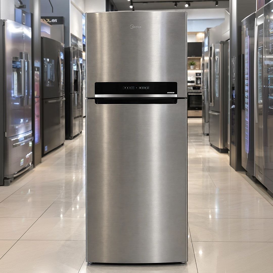 Geladeira Frost Free Duplex 473l Inverter Cor Inox Midea MD-RT611EVD463
