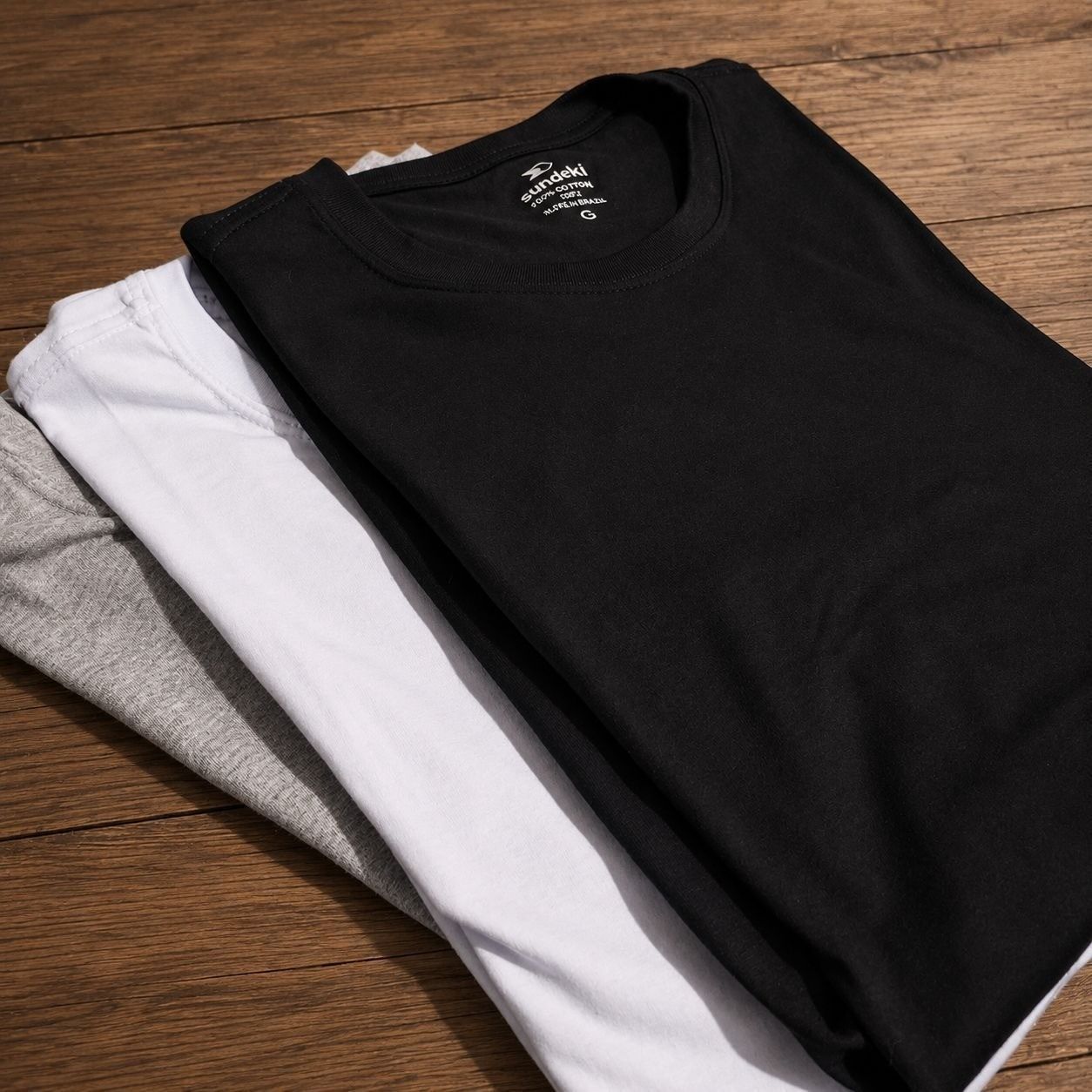 Kit 3 Camisetas Algodão Dia Dia Sandrini Básica Conforto (P ao GG)