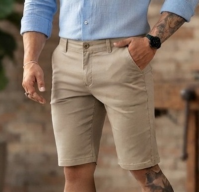 Kit 2 Bermuda Sport Fino Casual Elegante Com Lycra Elastano