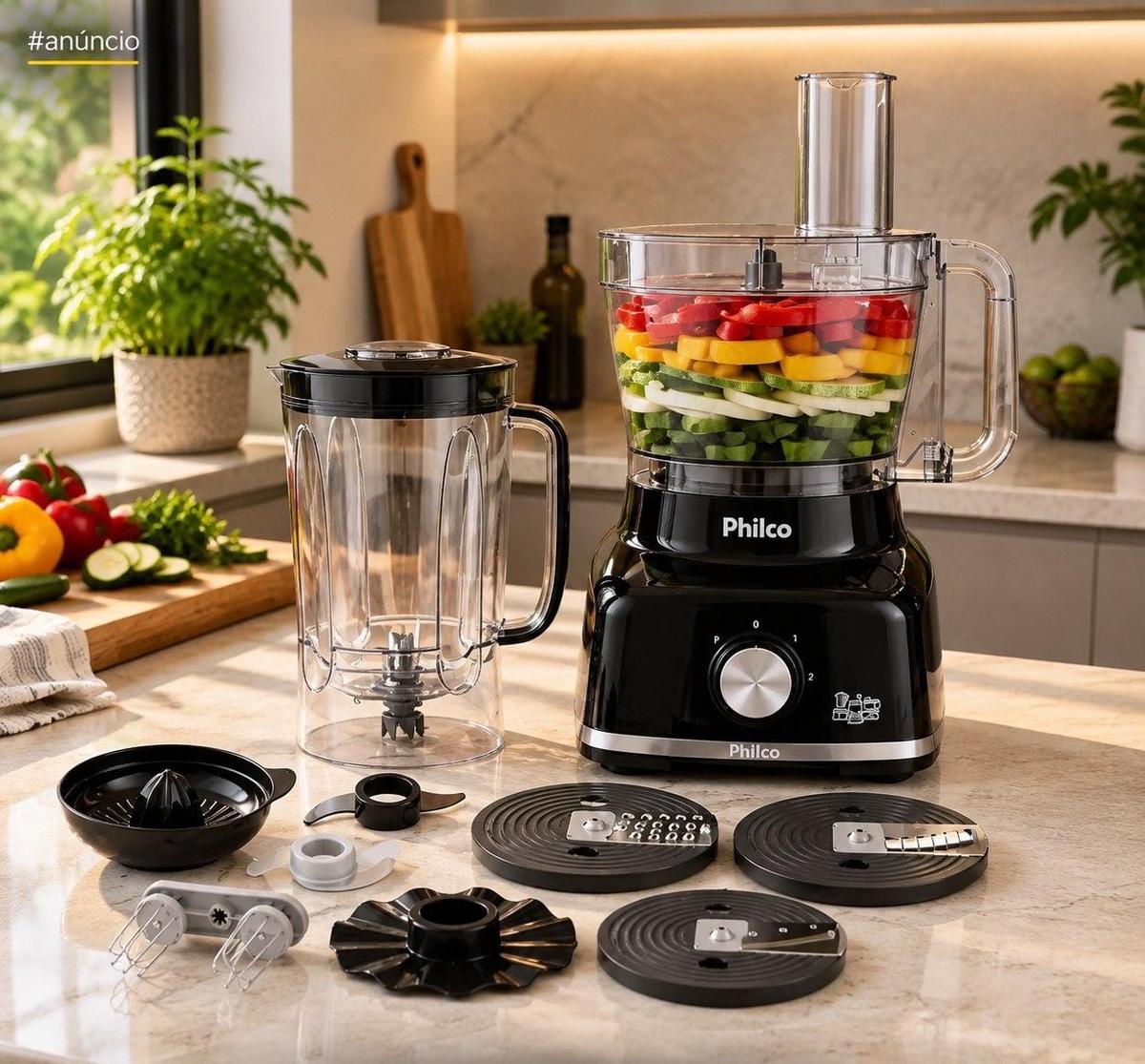 Multiprocessador Philco 9 em 1 1700W 110v (PMP1600P) ​