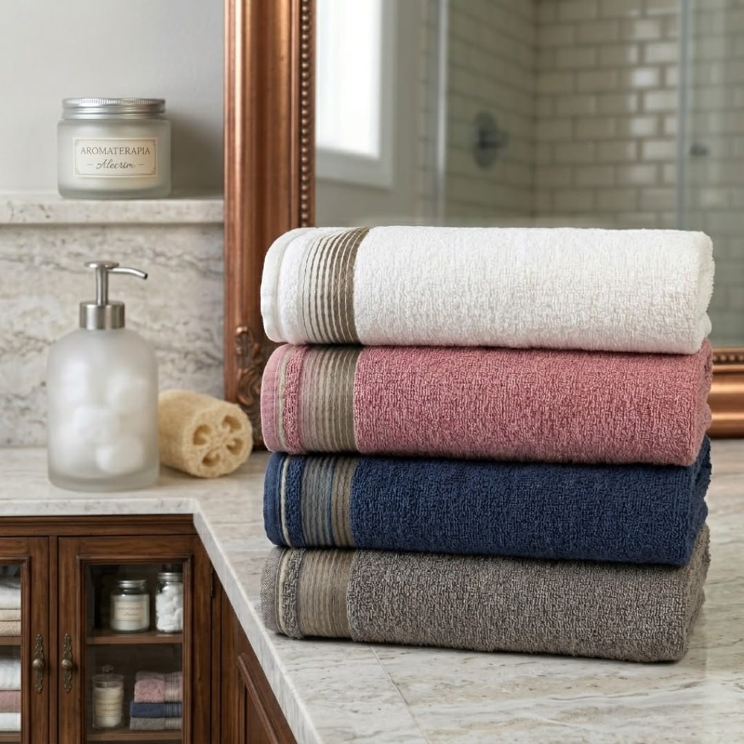 Kit Com 4 Toalhas Banhão Gigante Alta Absorção Sublime 70x150cm