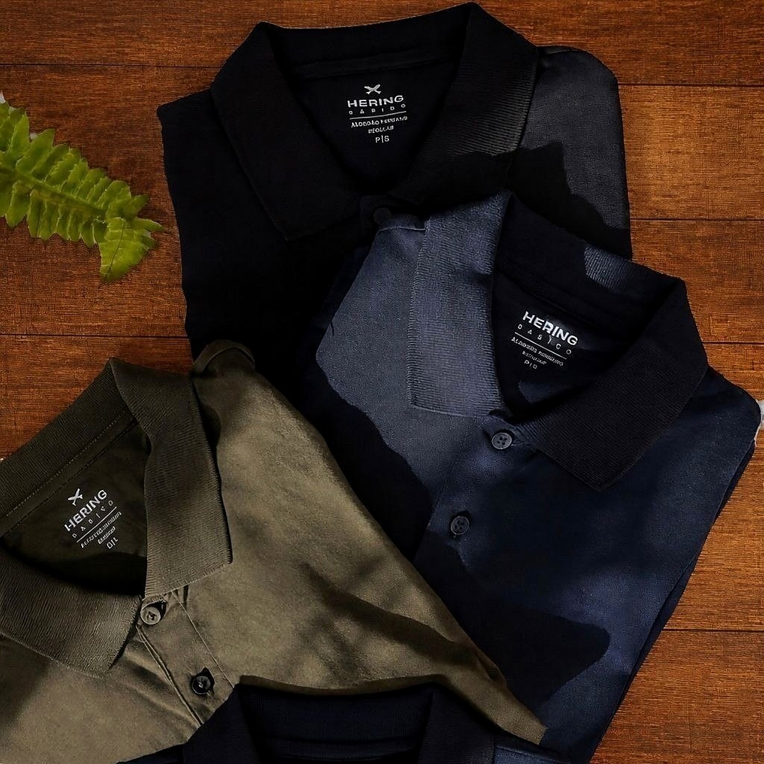 👕 Kit Com 2 Camisas Polo Hering Básicas