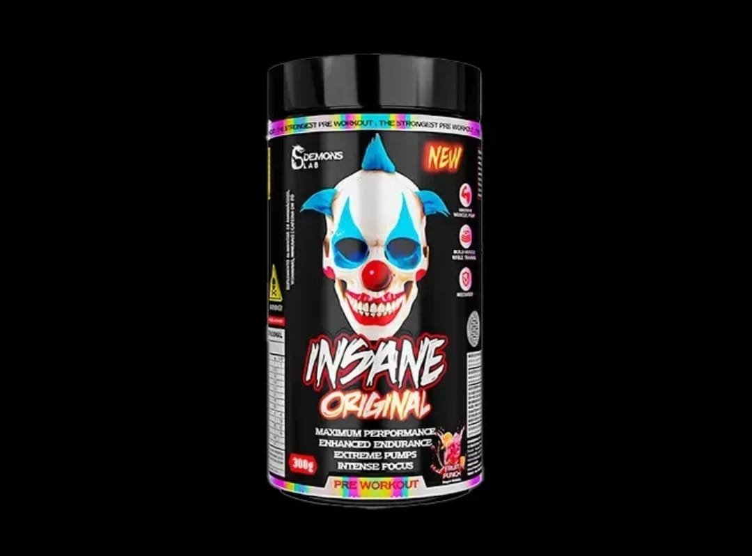 Suplemento Em Pó Insane Pré Treino 300g Demons Lab Fruit Pun Suco De Frutas