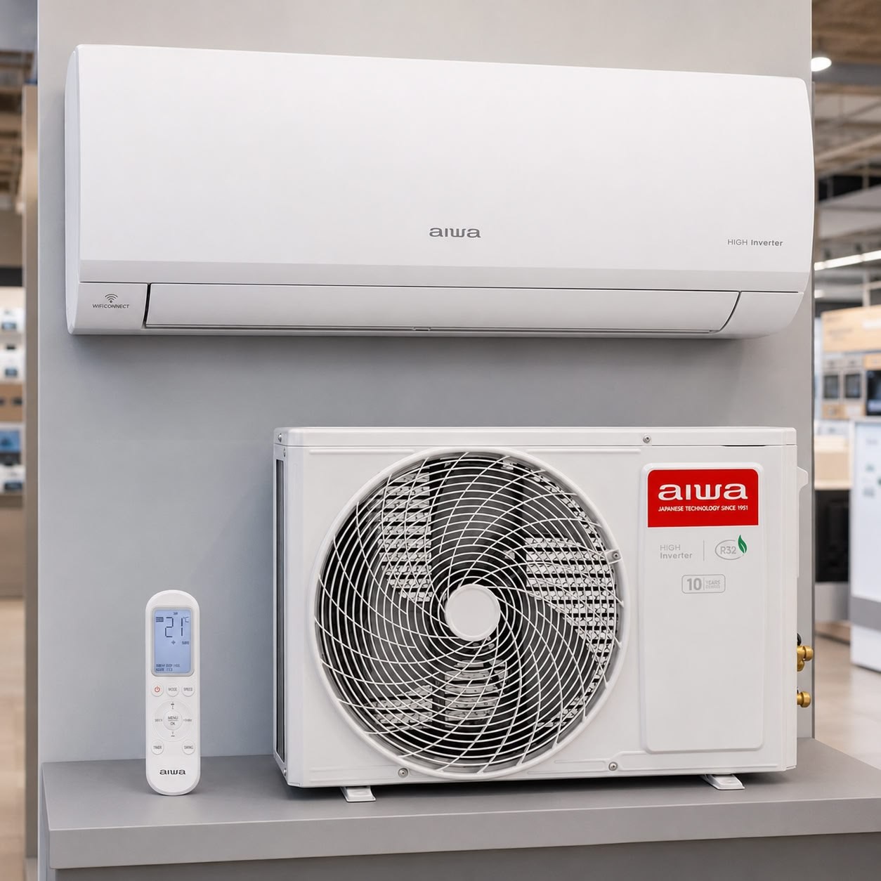 Ar-condicionado Aiwa High Inverter 12.000 Btus Quente/Frio Aws-ac-12qf Branco 220V