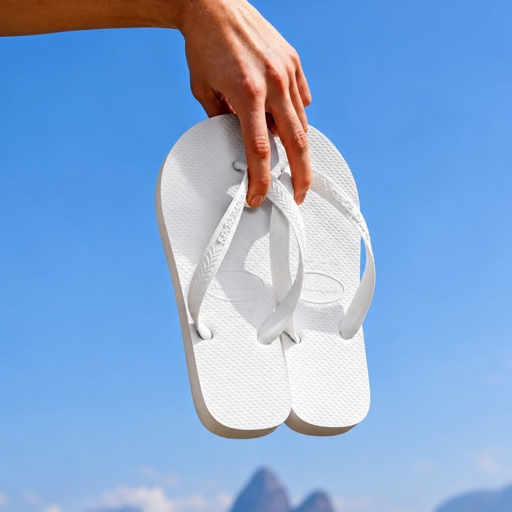 Chinelo Havaianas Branca unissex top