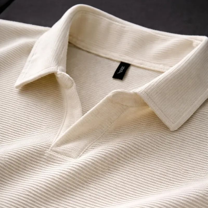 Camisa Camiseta Polo Masculina Texturizada Sem Botão (P ao G3)