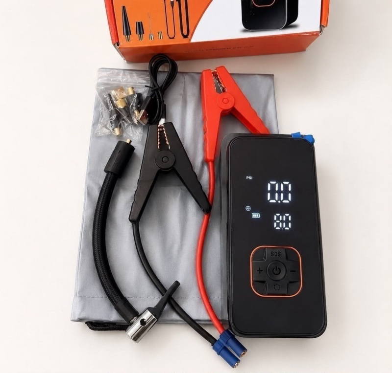 Bomba Elétrica Portátil Digital Para Encher Pneu