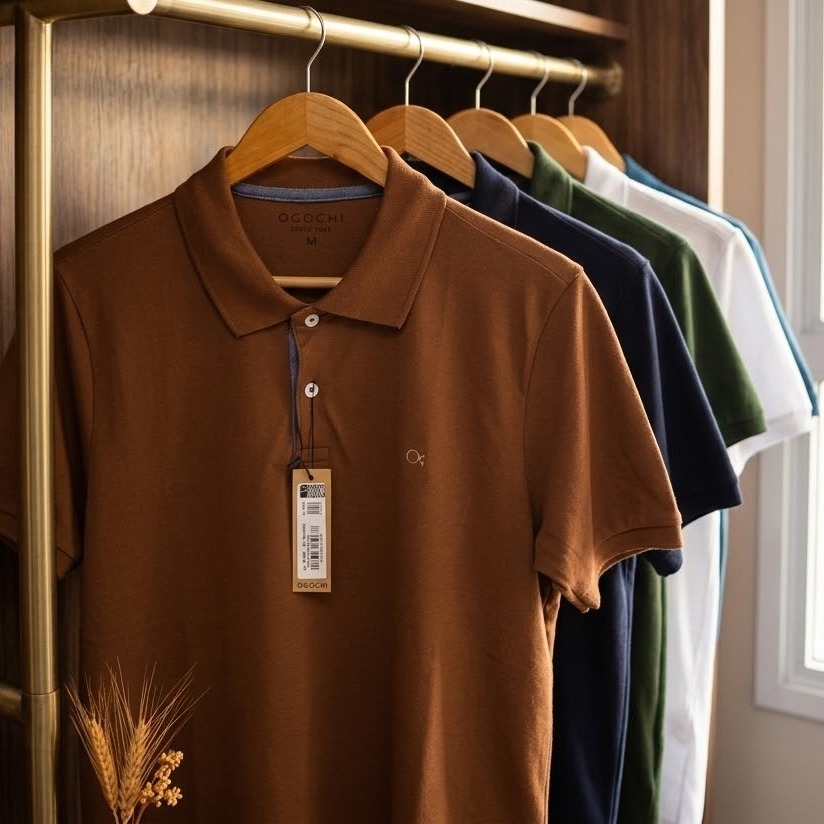 Camisa Gola Polo Social Masculina Slim Algodão Ogochi (P ao XG)
