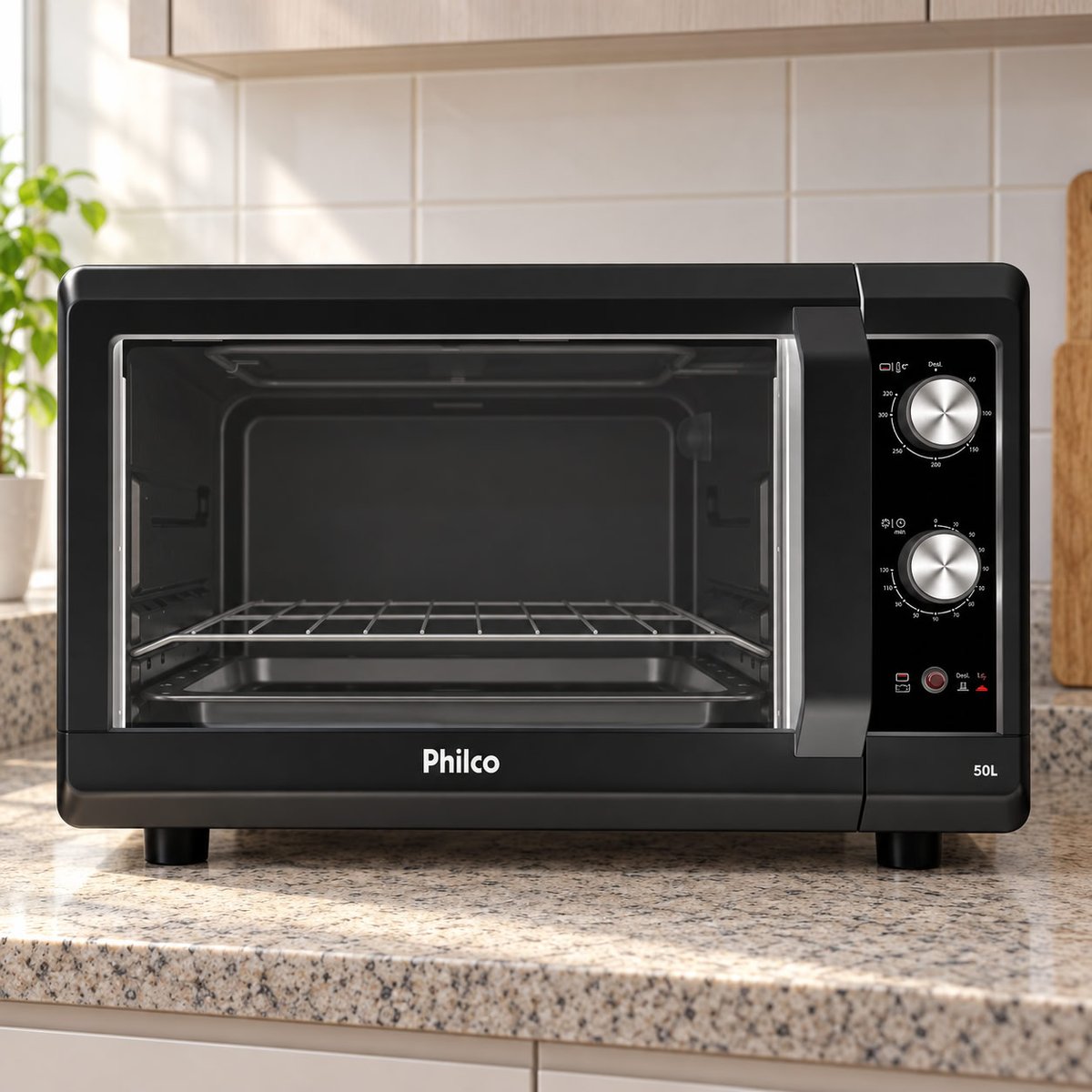 Forno elétrico philco 50l preto autolimpante pfe56a Preto 127V