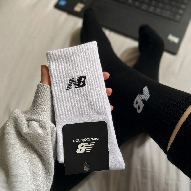 Kit com 3 Pares Meias New Balance Cano Longo